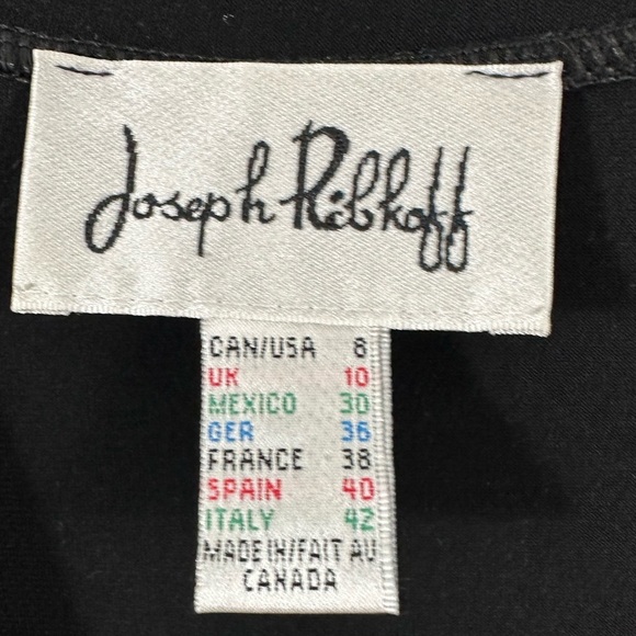 Joseph Ribkoff Black Midi Dress Ruched Sleeve - Picture 5 of 7